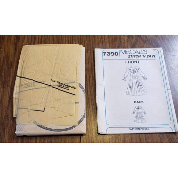 McCall's Easy Stitch 'n Save 7390 Flared Dress Misses 16-22 Pattern Uncut - Picture 5 of 5